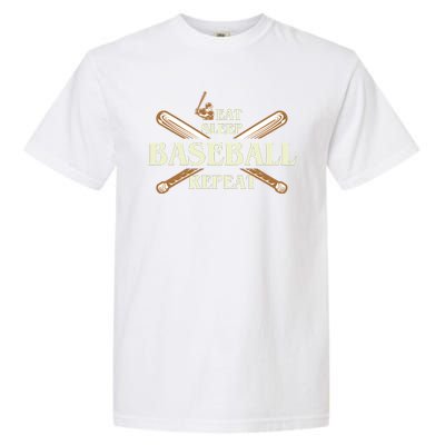 Eat Sleep Baseball Repeat Garment-Dyed Heavyweight T-Shirt