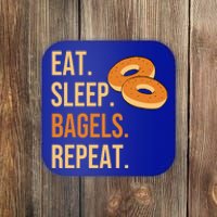 Eat Sleep Bagels Repeat Bagel Lovers Funny Baking Bakery Gift Coaster