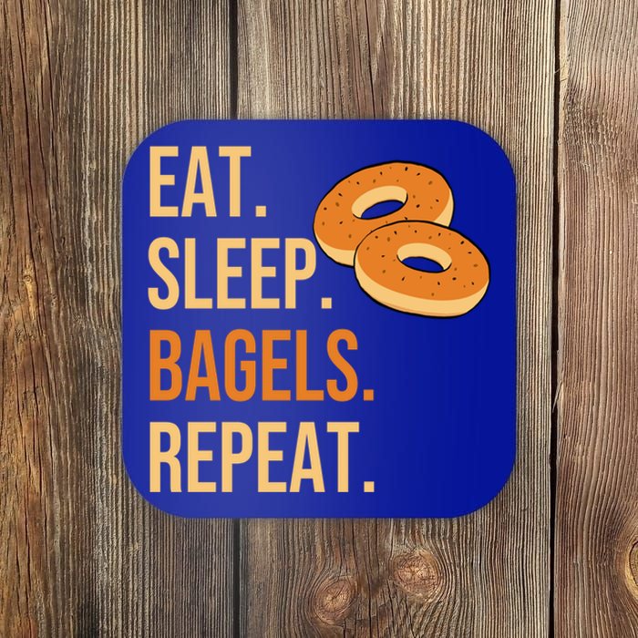 Eat Sleep Bagels Repeat Bagel Lovers Funny Baking Bakery Gift Coaster