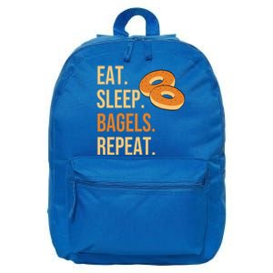 Eat Sleep Bagels Repeat Bagel Lovers Funny Baking Bakery Gift 16 in Basic Backpack