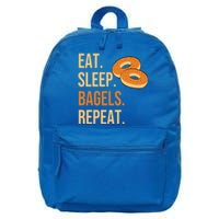 Eat Sleep Bagels Repeat Bagel Lovers Funny Baking Bakery Gift 16 in Basic Backpack