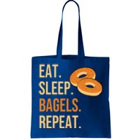 Eat Sleep Bagels Repeat Bagel Lovers Funny Baking Bakery Gift Tote Bag