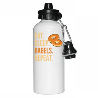 Eat Sleep Bagels Repeat Bagel Lovers Funny Baking Bakery Gift Aluminum Water Bottle