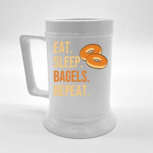 Eat Sleep Bagels Repeat Bagel Lovers Funny Baking Bakery Gift Beer Stein