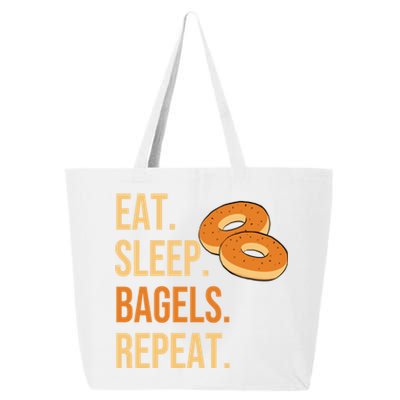 Eat Sleep Bagels Repeat Bagel Lovers Funny Baking Bakery Gift 25L Jumbo Tote