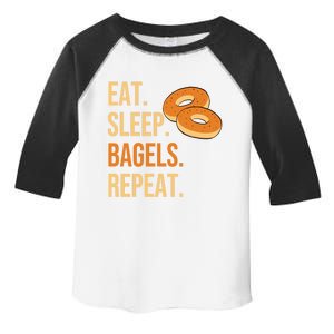 Eat Sleep Bagels Repeat Bagel Lovers Funny Baking Bakery Gift Toddler Fine Jersey T-Shirt