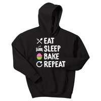 Eat Sleep Bake Repeat Bakery Funny Best Baker Kids Hoodie