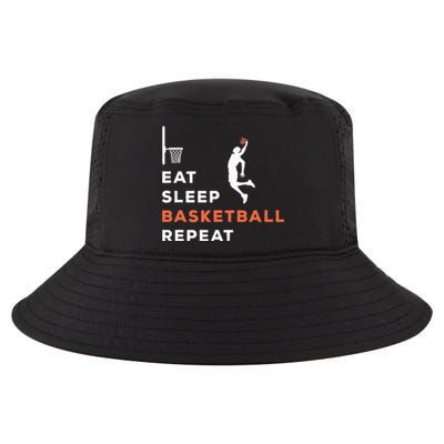 Eat Sleep Basketball Repeat Player Coach Hooper Cool Comfort Performance Bucket Hat