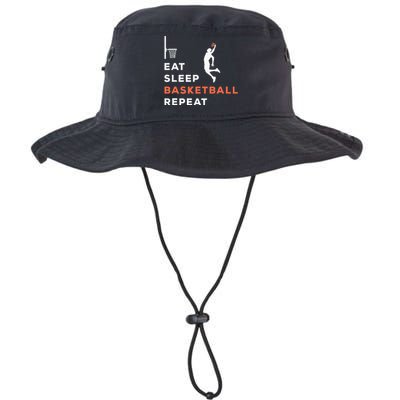 Eat Sleep Basketball Repeat Player Coach Hooper Legacy Cool Fit Booney Bucket Hat