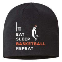 Eat Sleep Basketball Repeat Player Coach Hooper Sustainable Beanie