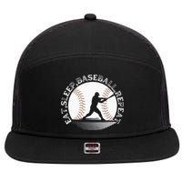 Eat Sleep Baseball Repeat Baseball Player 7 Panel Mesh Trucker Snapback Hat