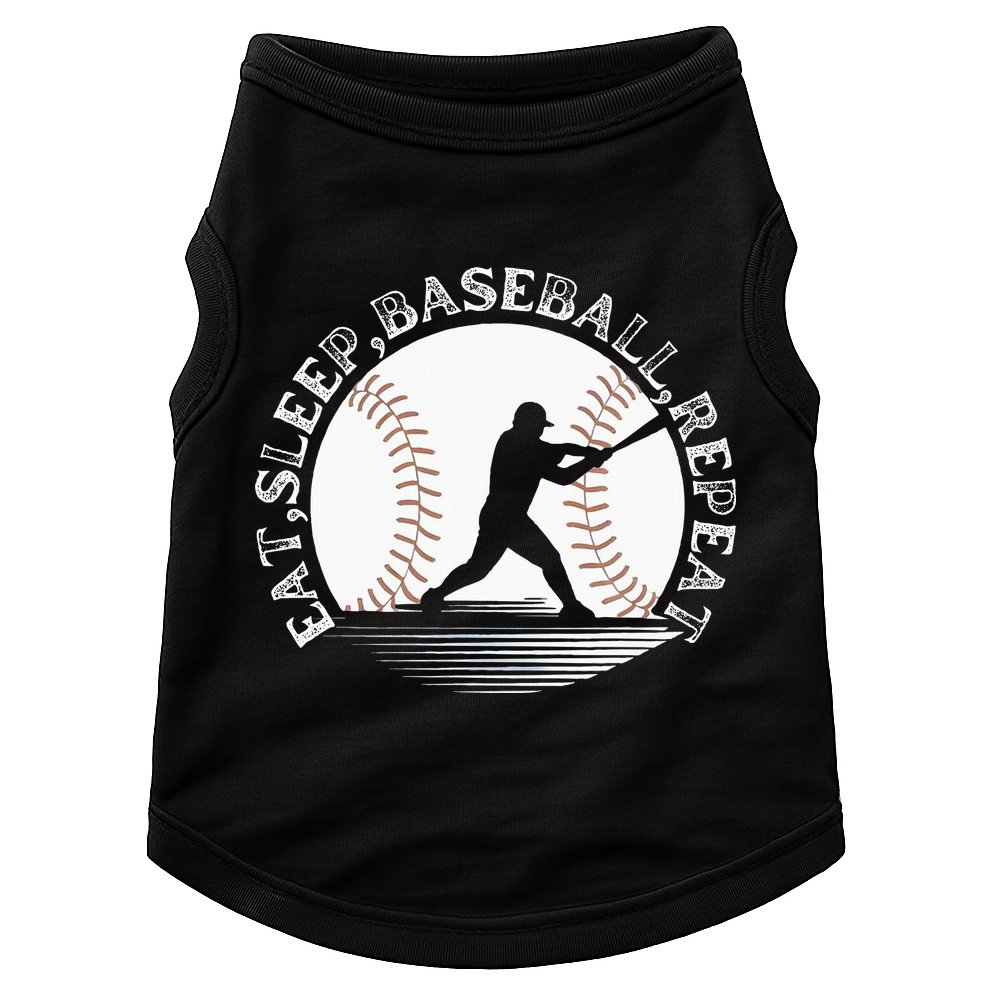Eat Sleep Baseball Repeat Baseball Player Doggie Tank
