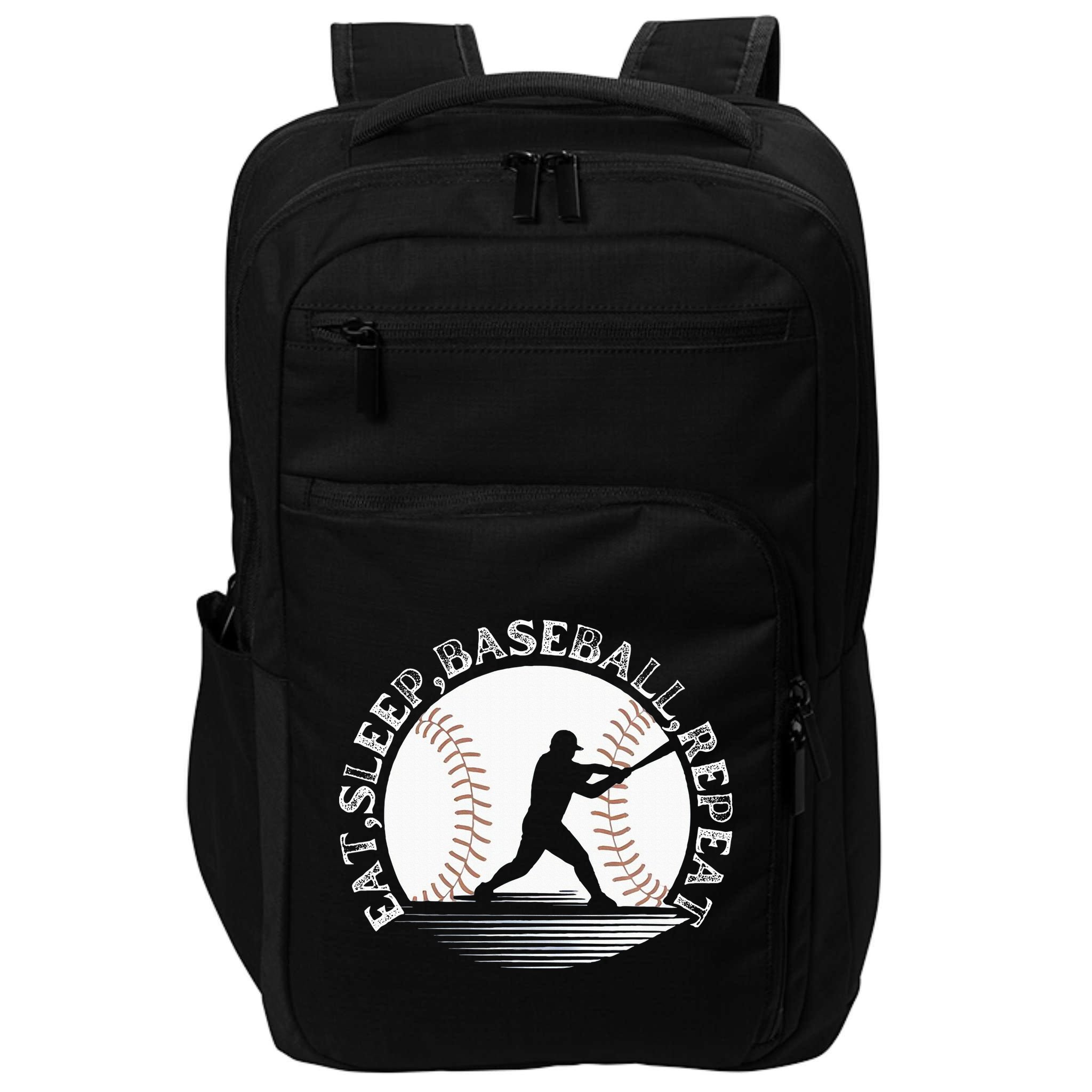 Eat Sleep Baseball Repeat Baseball Player Impact Tech Backpack