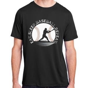 Eat Sleep Baseball Repeat Baseball Player Adult ChromaSoft Performance T-Shirt