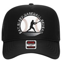 Eat Sleep Baseball Repeat Baseball Player Hat