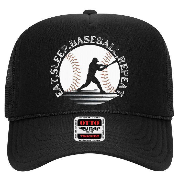 Eat Sleep Baseball Repeat Baseball Player Hat