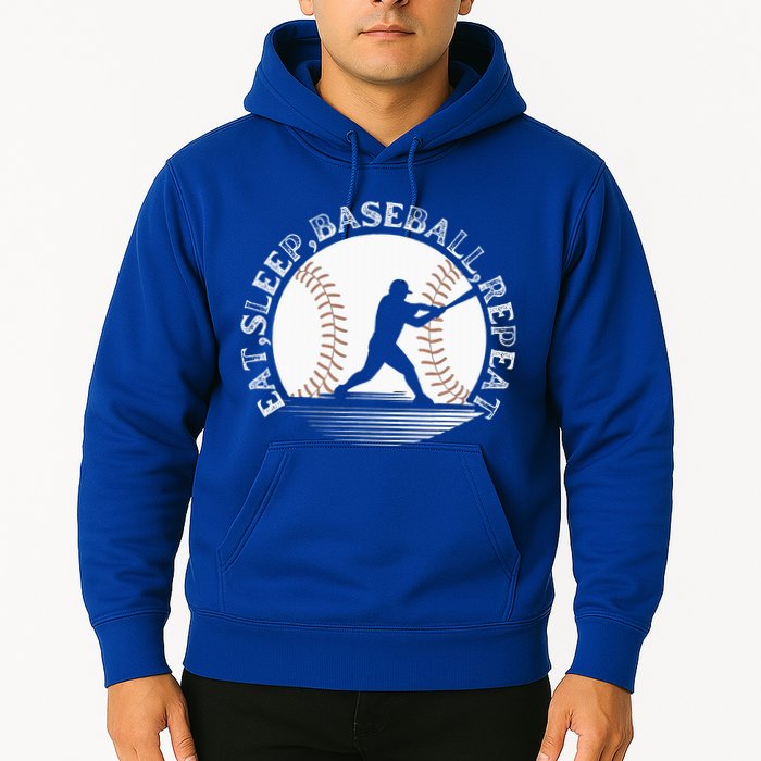 Eat Sleep Baseball Repeat Baseball Player Hoodie