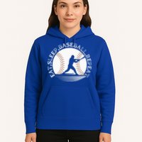Eat Sleep Baseball Repeat Baseball Player Hoodie