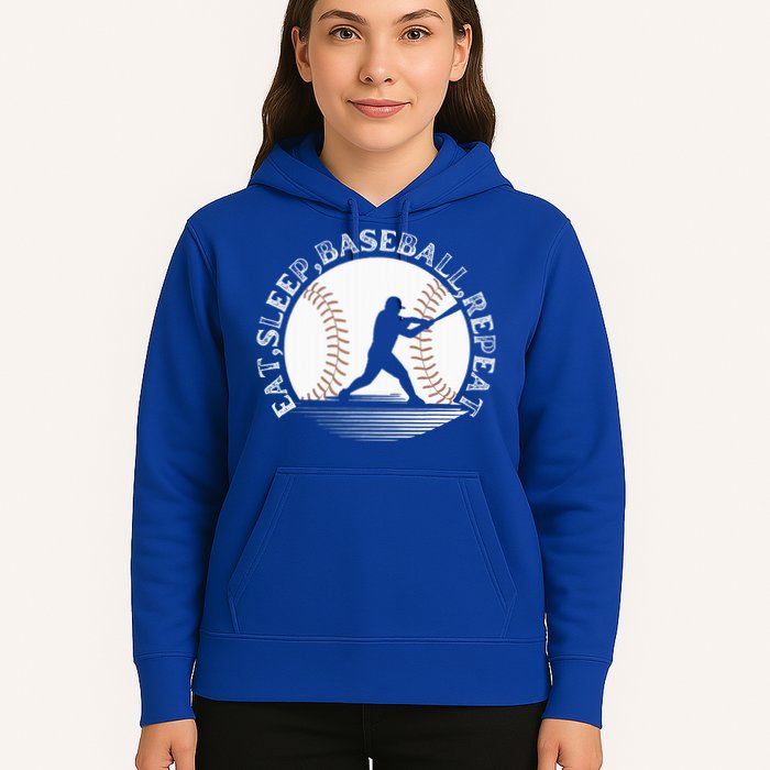 Eat Sleep Baseball Repeat Baseball Player Hoodie