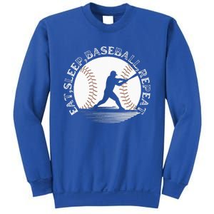 Eat Sleep Baseball Repeat Baseball Player Sweatshirt