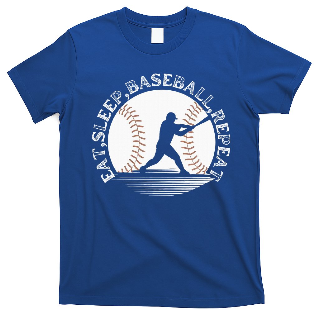 Eat Sleep Baseball Repeat Baseball Player T-Shirt