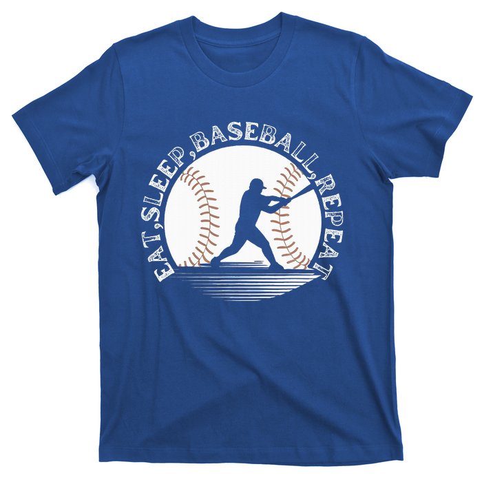 Eat Sleep Baseball Repeat Baseball Player T-Shirt