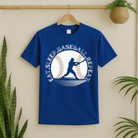 Eat Sleep Baseball Repeat Baseball Player T-Shirt