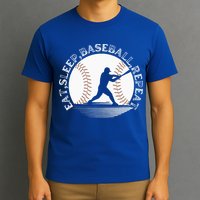 Eat Sleep Baseball Repeat Baseball Player T-Shirt