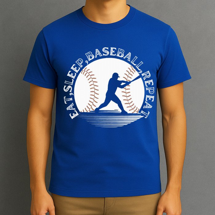 Eat Sleep Baseball Repeat Baseball Player T-Shirt