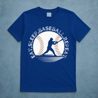 Eat Sleep Baseball Repeat Baseball Player T-Shirt