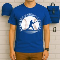 Eat Sleep Baseball Repeat Baseball Player T-Shirt