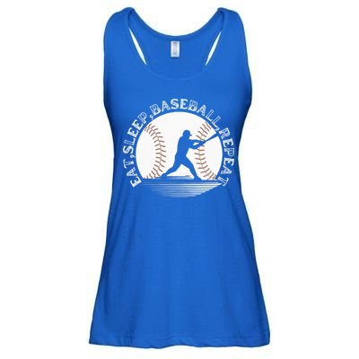 Eat Sleep Baseball Repeat Baseball Player Ladies Essential Flowy Tank