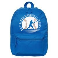 Eat Sleep Baseball Repeat Baseball Player 16 in Basic Backpack
