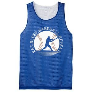 Eat Sleep Baseball Repeat Baseball Player Mesh Reversible Basketball Jersey Tank