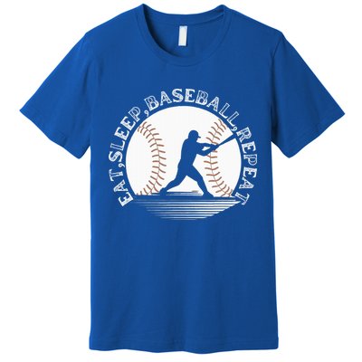 Eat Sleep Baseball Repeat Baseball Player Premium T-Shirt