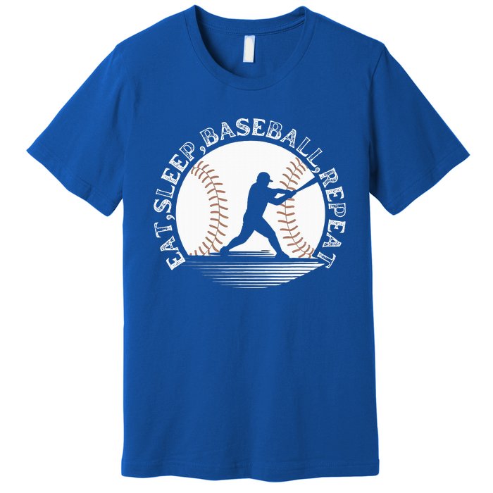 Eat Sleep Baseball Repeat Baseball Player Premium T-Shirt