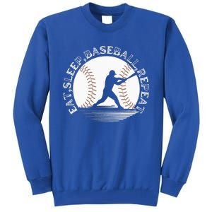 Eat Sleep Baseball Repeat Baseball Player Tall Sweatshirt