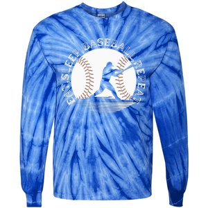 Eat Sleep Baseball Repeat Baseball Player Tie-Dye Long Sleeve Shirt