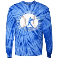 Eat Sleep Baseball Repeat Baseball Player Tie-Dye Long Sleeve Shirt