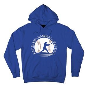 Eat Sleep Baseball Repeat Baseball Player Tall Hoodie