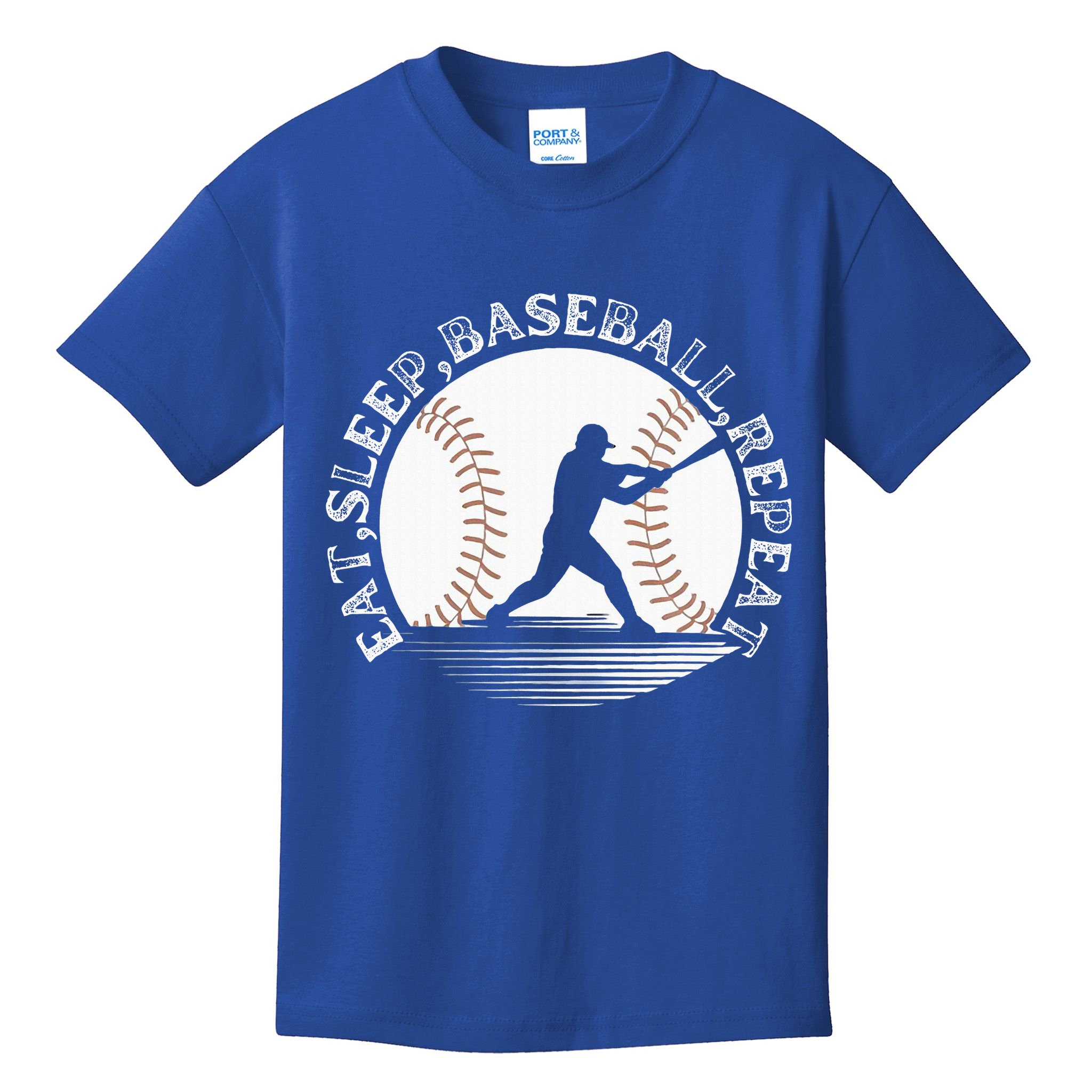 Eat Sleep Baseball Repeat Baseball Player Kids T-Shirt