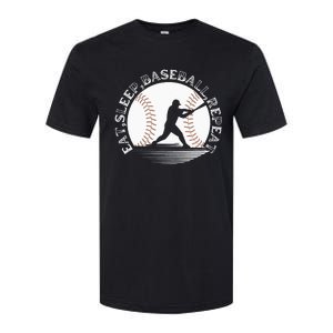 Eat Sleep Baseball Repeat Baseball Player Softstyle CVC T-Shirt