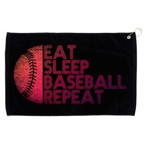 Eat Sleep Baseball Repeat Baseball Player Funny Baseball Gift Grommeted Golf Towel