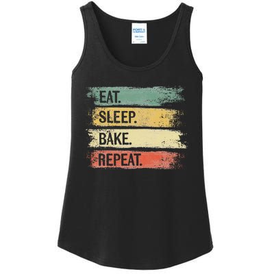 Eat Sleep Bake Repeat Pastry Chef Gifts Baker Bakery Baking Ladies Essential Tank