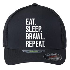 Eat Sleep Brawl Repeat Brawler Funny Video Gamer Meaningful Gift Flexfit Unipanel Trucker Cap