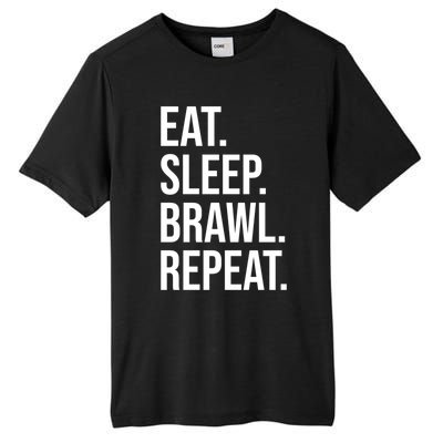 Eat Sleep Brawl Repeat Brawler Funny Video Gamer Meaningful Gift Tall Fusion ChromaSoft Performance T-Shirt