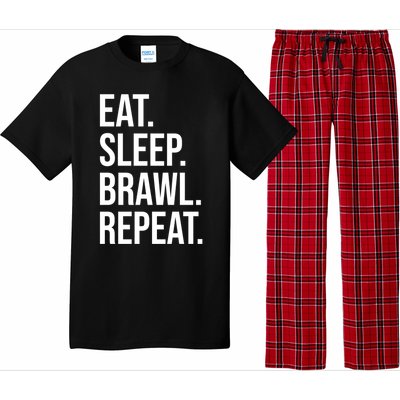 Eat Sleep Brawl Repeat Brawler Funny Video Gamer Meaningful Gift Pajama Set