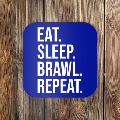 Eat Sleep Brawl Repeat Brawler Funny Video Gamer Meaningful Gift Coaster