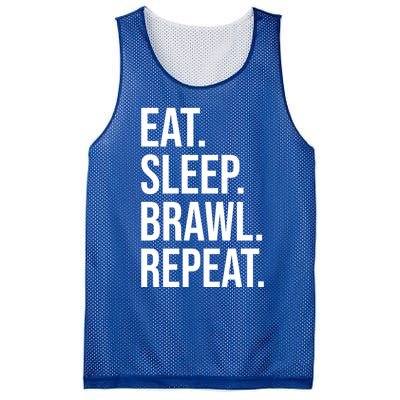 Eat Sleep Brawl Repeat Brawler Funny Video Gamer Meaningful Gift Mesh Reversible Basketball Jersey Tank