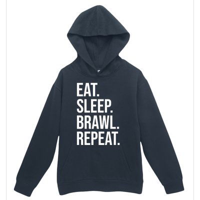 Eat Sleep Brawl Repeat Brawler Funny Video Gamer Meaningful Gift Urban Pullover Hoodie